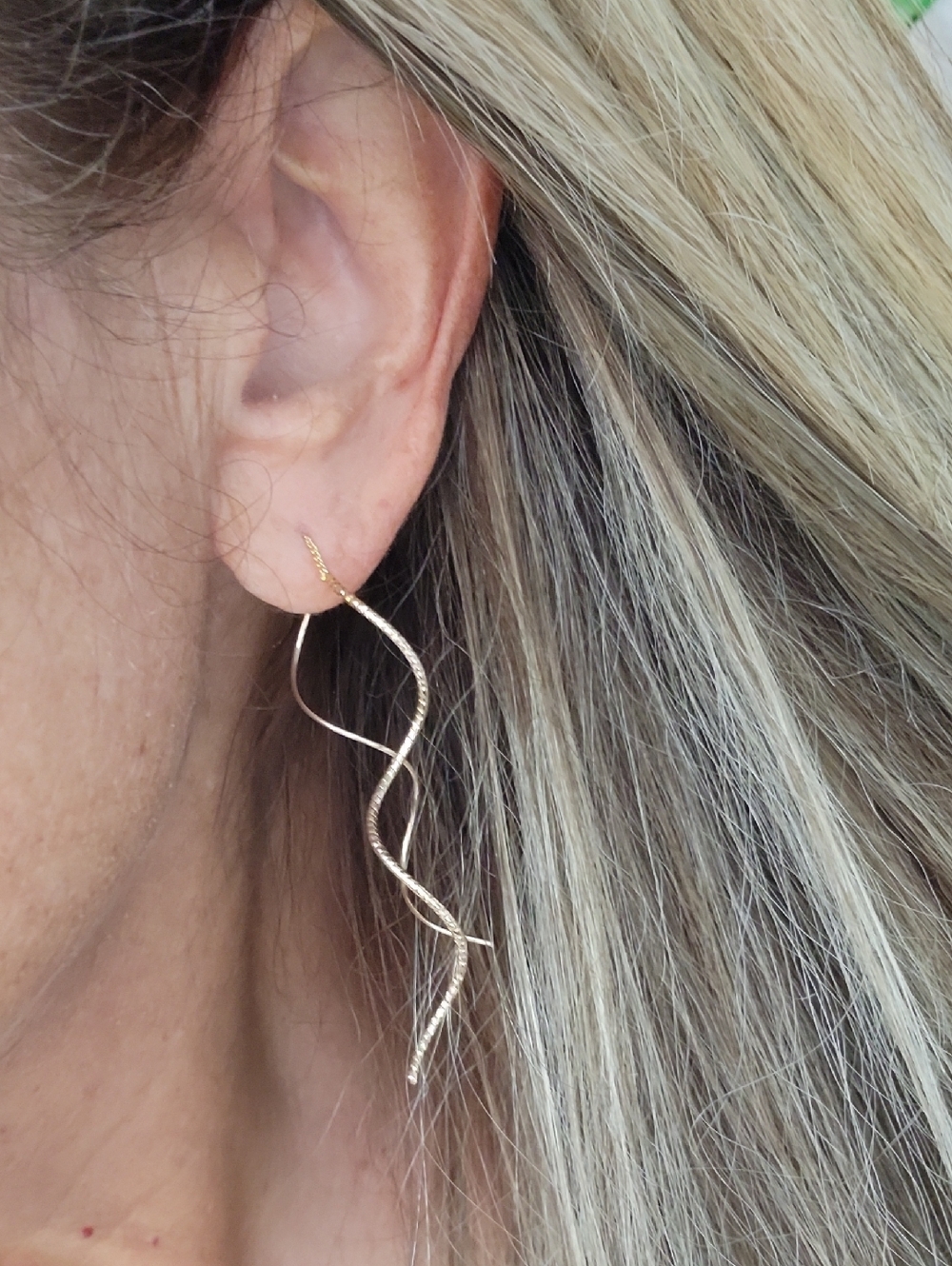 Weightless Twisted Front/Back Threader Drop Earrings - Women Jewelry